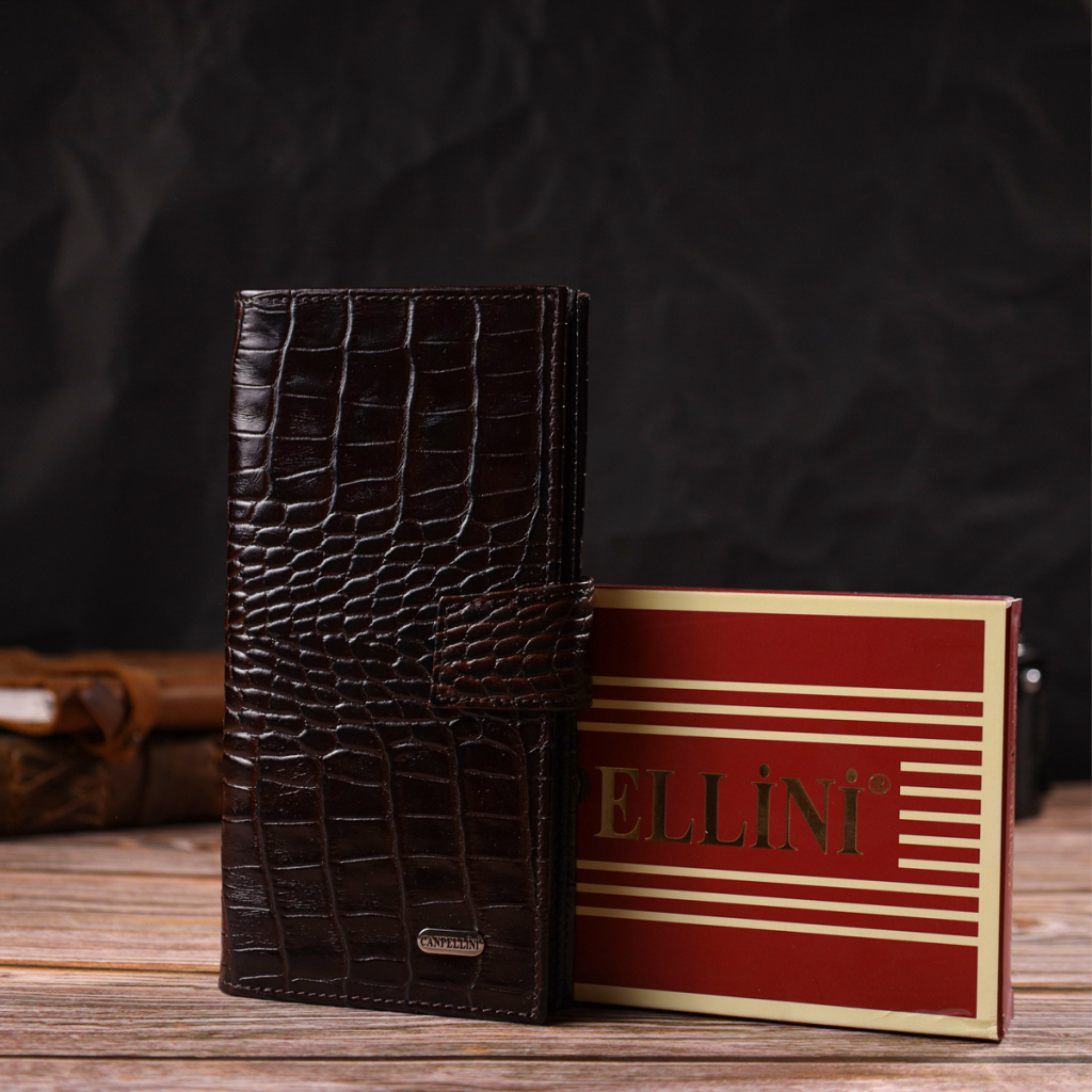 Гаманець Canpellini З натуральної шкіри Коричневий (21915) - зображення 10