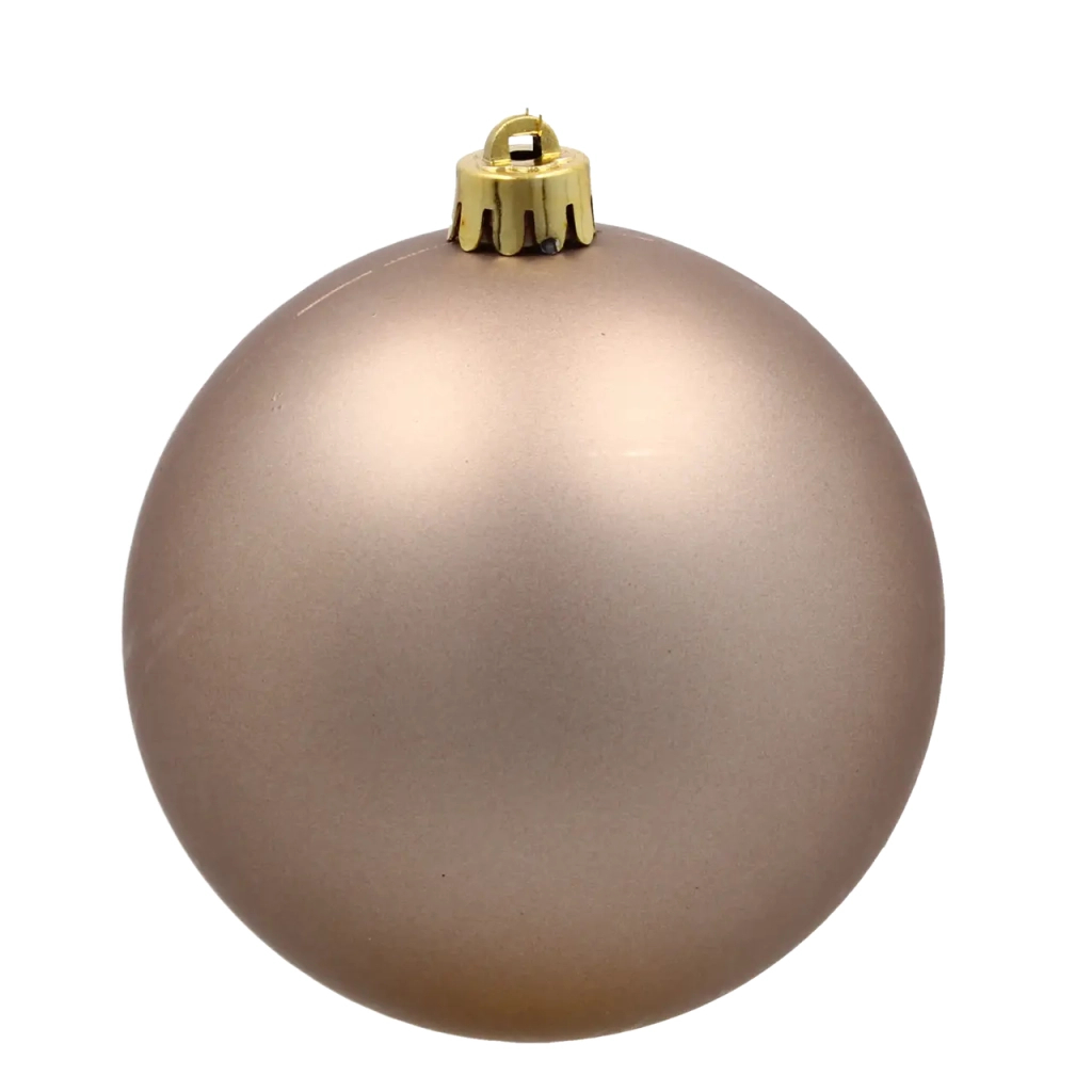 Ялинкова іграшка Chomik пластикові кульки 4 шт, 10 см, шампань (5900779893917_2) - зображення 3