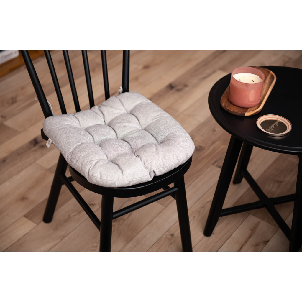 Подушка на стілець Ardesto Oliver сірий, 40х40см 100% бавовна (ART02OD) - зображення 3