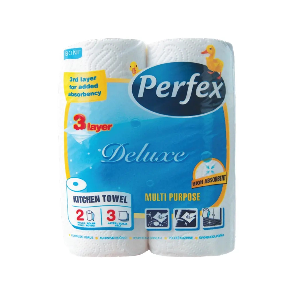Паперові рушники Perfex Deluxe 3 шари 2 рулони (8606102287381) - зображення 1