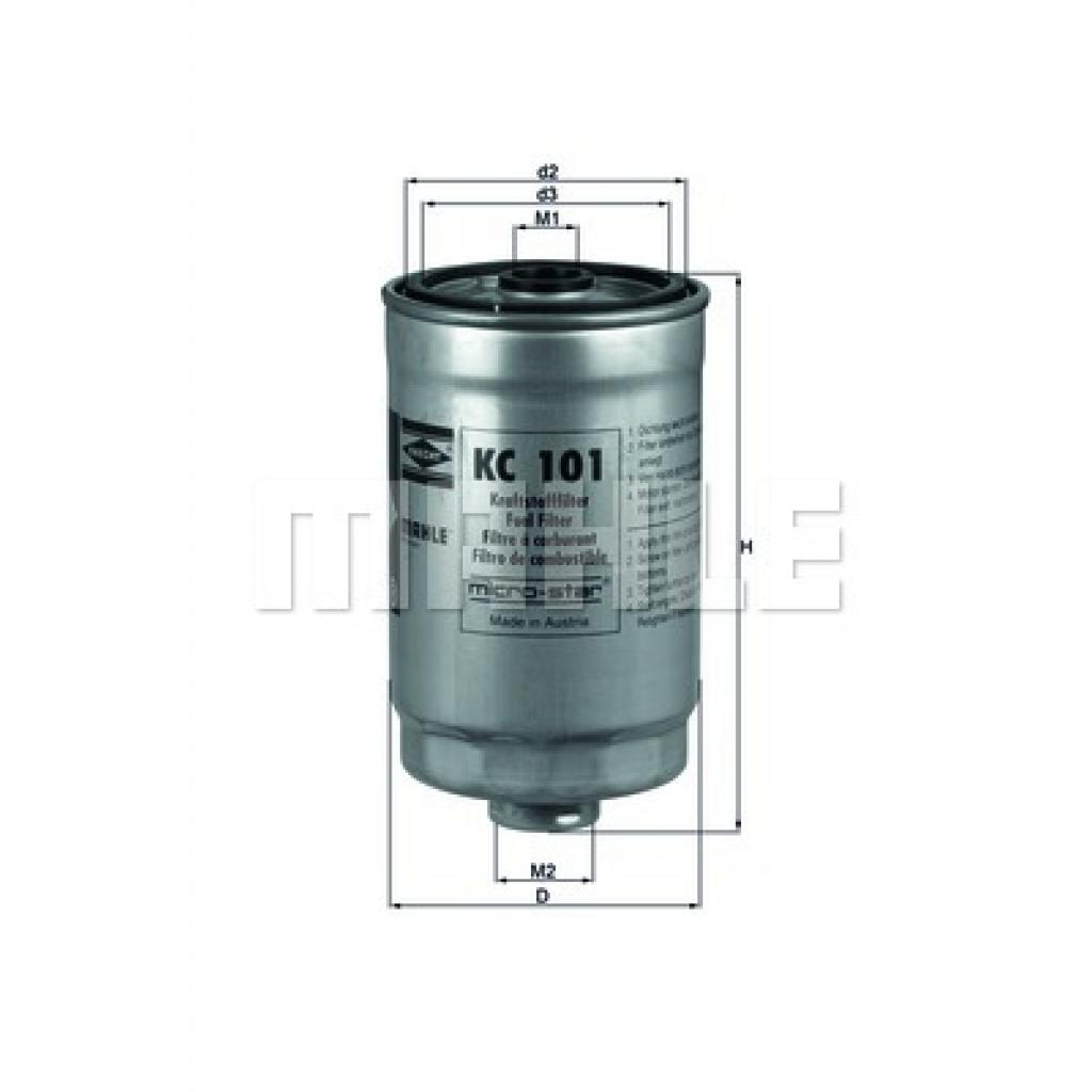 Фільтр паливний Mahle KC101 - зображення 1