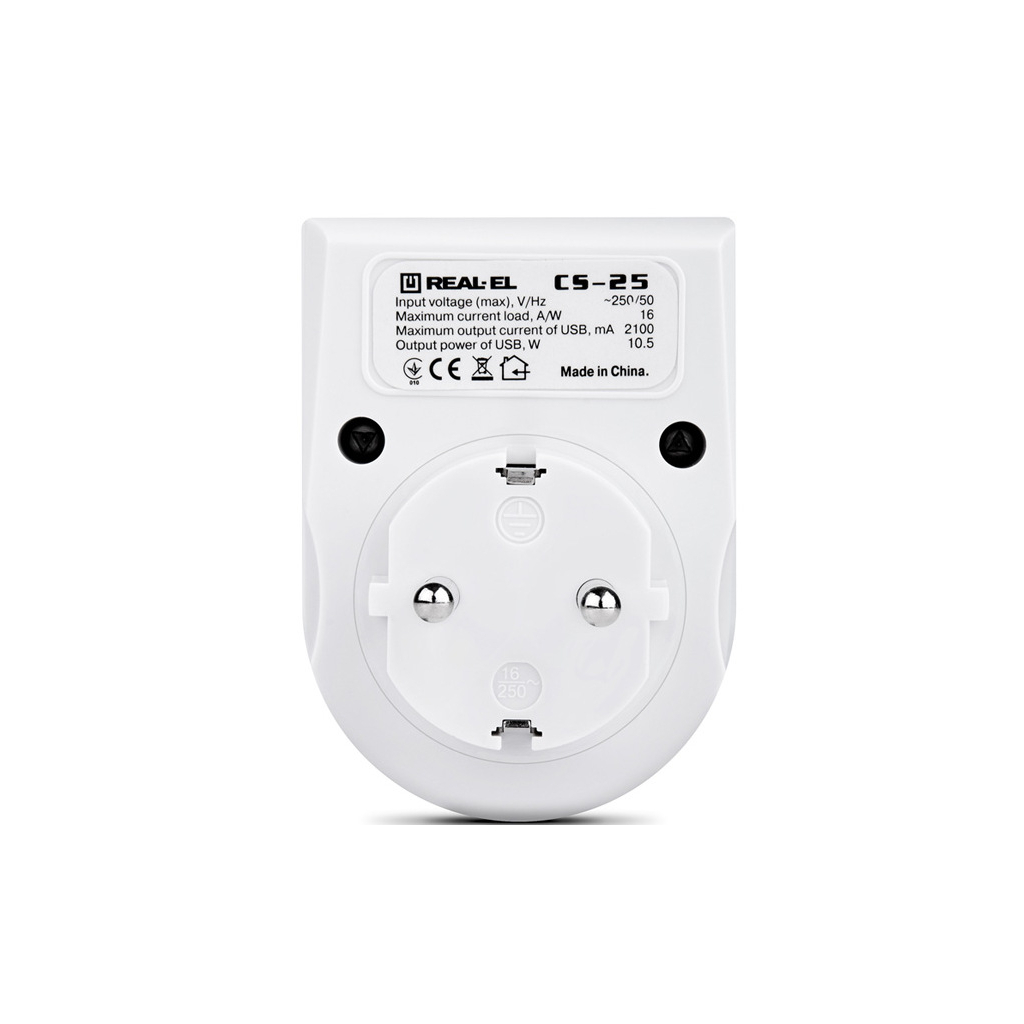 Зарядний пристрій REAL-EL 2*USB 10W (CS-25) - зображення 5