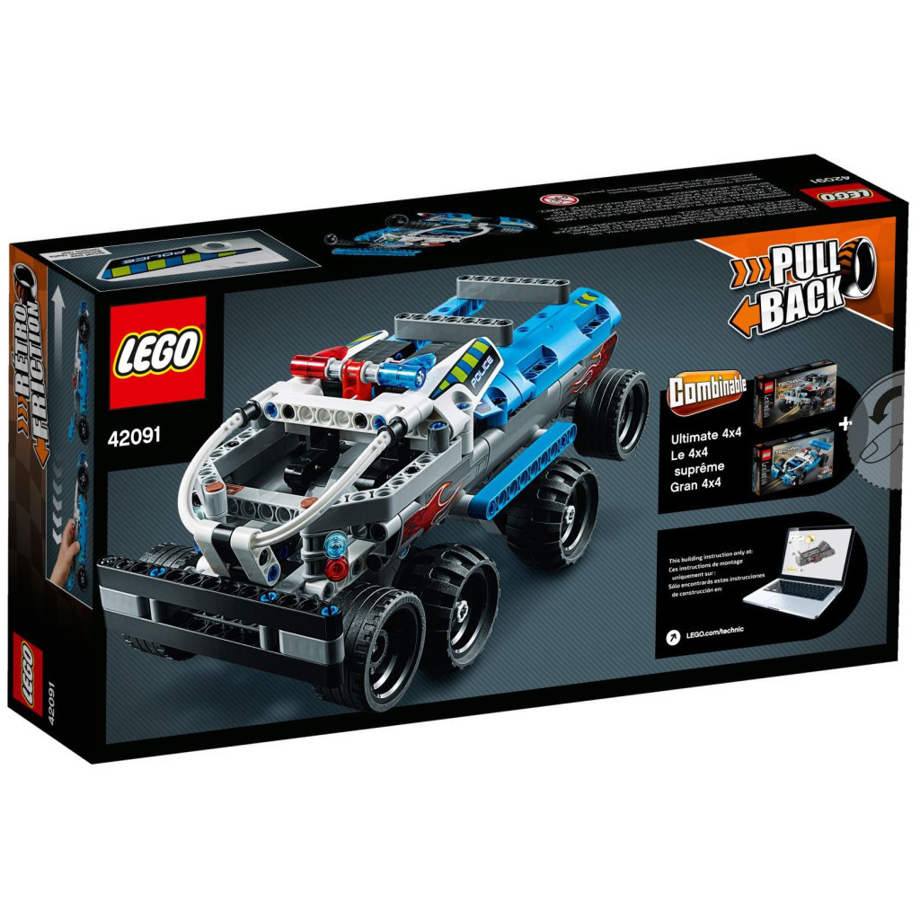 Конструктор LEGO TECHNIC Поліцейське переслідування 120 деталей (42091) - зображення 6