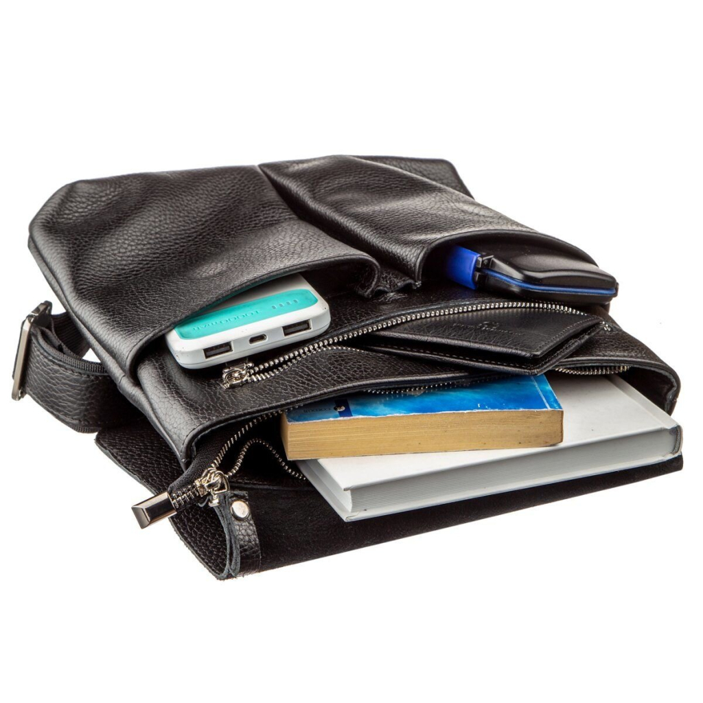 Сумка Shvigel З натуральної шкіри Чорна (11157) - зображення 5