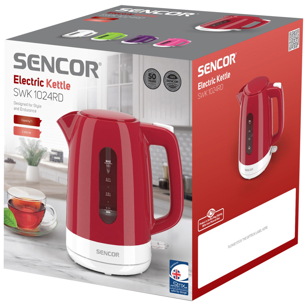 Електрочайник Sencor SWK 1024RD (SWK1024RD) - зображення 6
