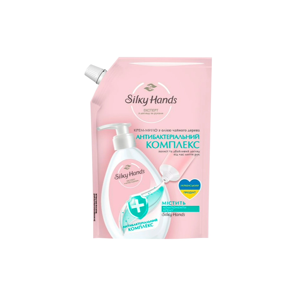 Рідке мило Silky Hands Антибактеріальний комплекс дой-пак 460 мл (8714100803783/8720633006522) - зображення 1