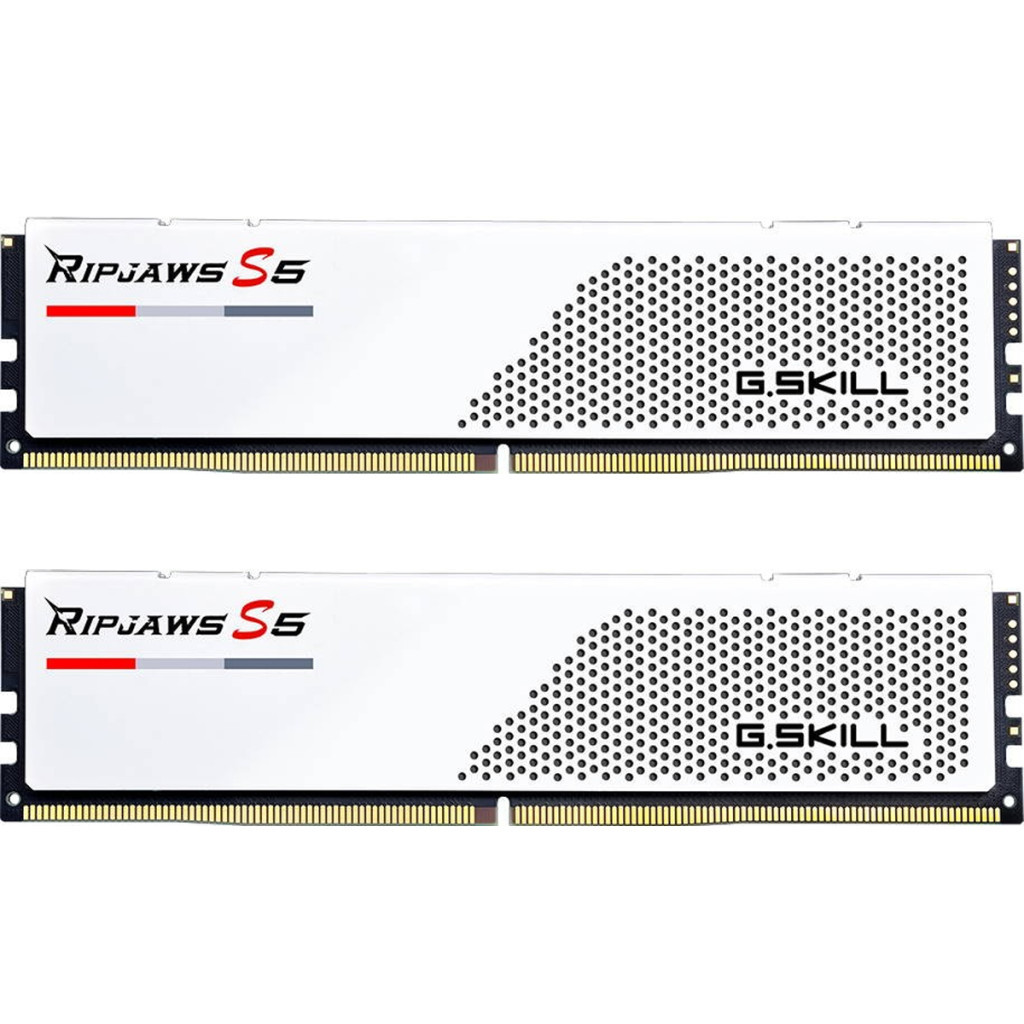 Модуль пам'яті для комп'ютера DDR5 32GB (2x16GB) 5600 MHz Ripjaws S5 Matte White G.Skill (F5-5600J3036D16GX2-RS5W) - зображення 1