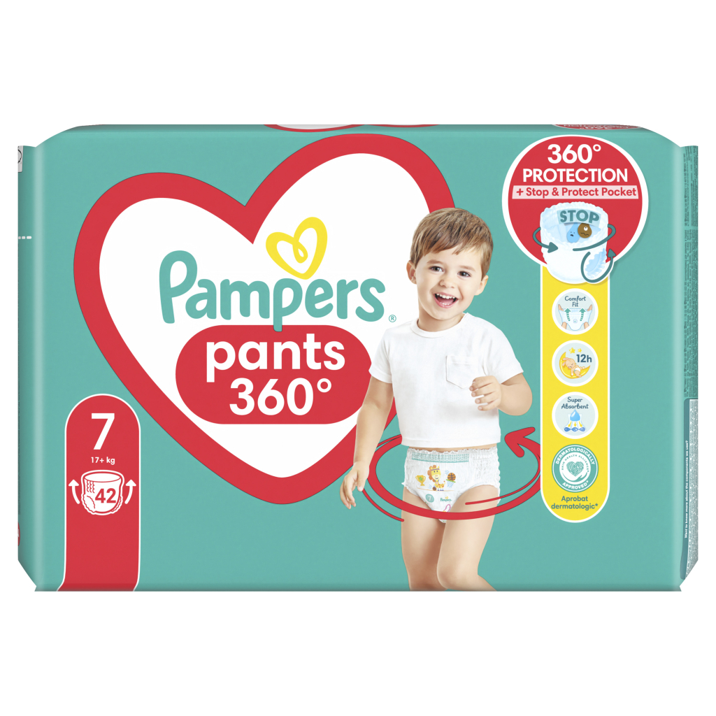 Підгузки Pampers Pants Giant Plus Розмір 7 (17+ кг) 42 шт (8700216341639) - зображення 2