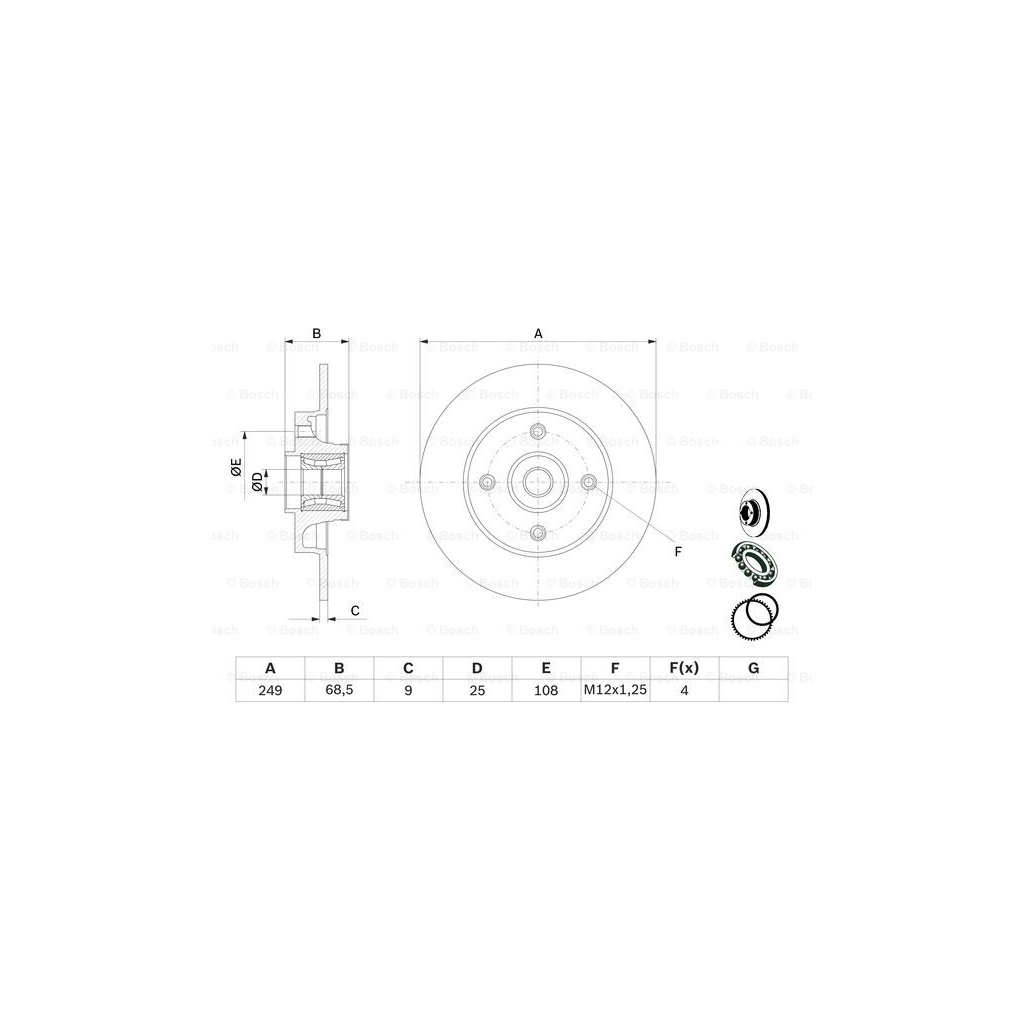 Гальмівний диск Bosch 0 986 479 279 - зображення 5
