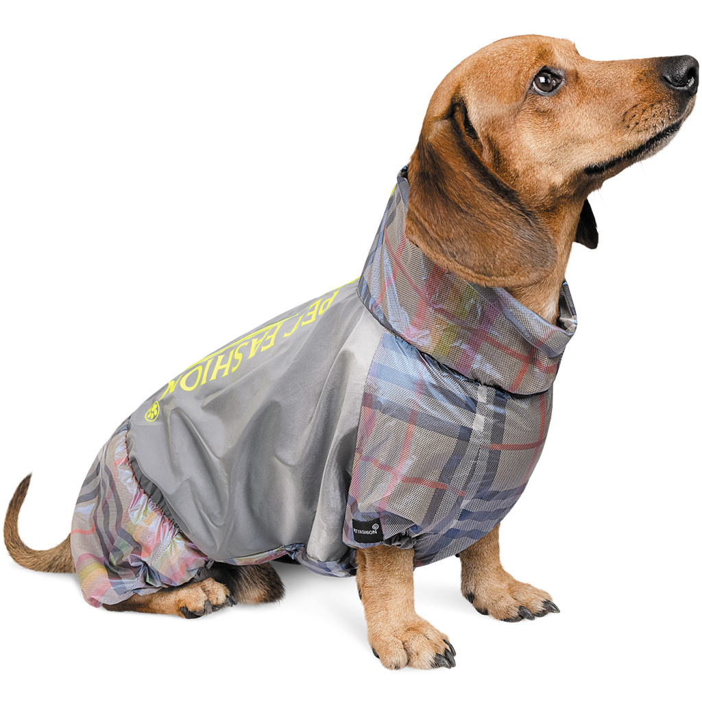 Дощовик для тварин Pet Fashion "FORCE" для такси XS (сірий з жовтим) (4823082422982) - зображення 2