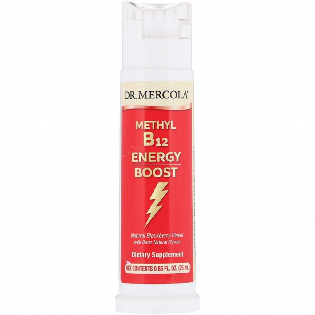 Вітамін Dr. Mercola Вітамін B12, смак ожини, Methyl Vitamin B12 Energy Booster, (MCL-01044) - зображення 1