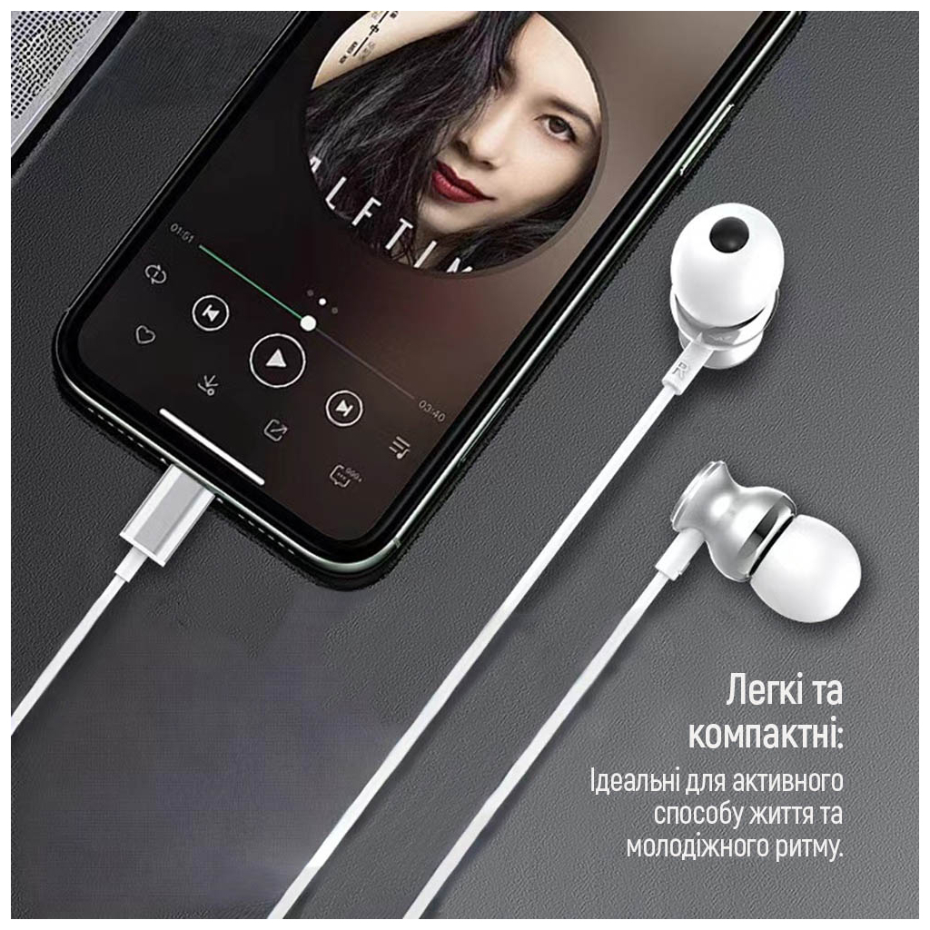 Навушники ColorWay 3.5 mm Wired Earphone UrbanBeat White (CW-WD03WT) - зображення 7