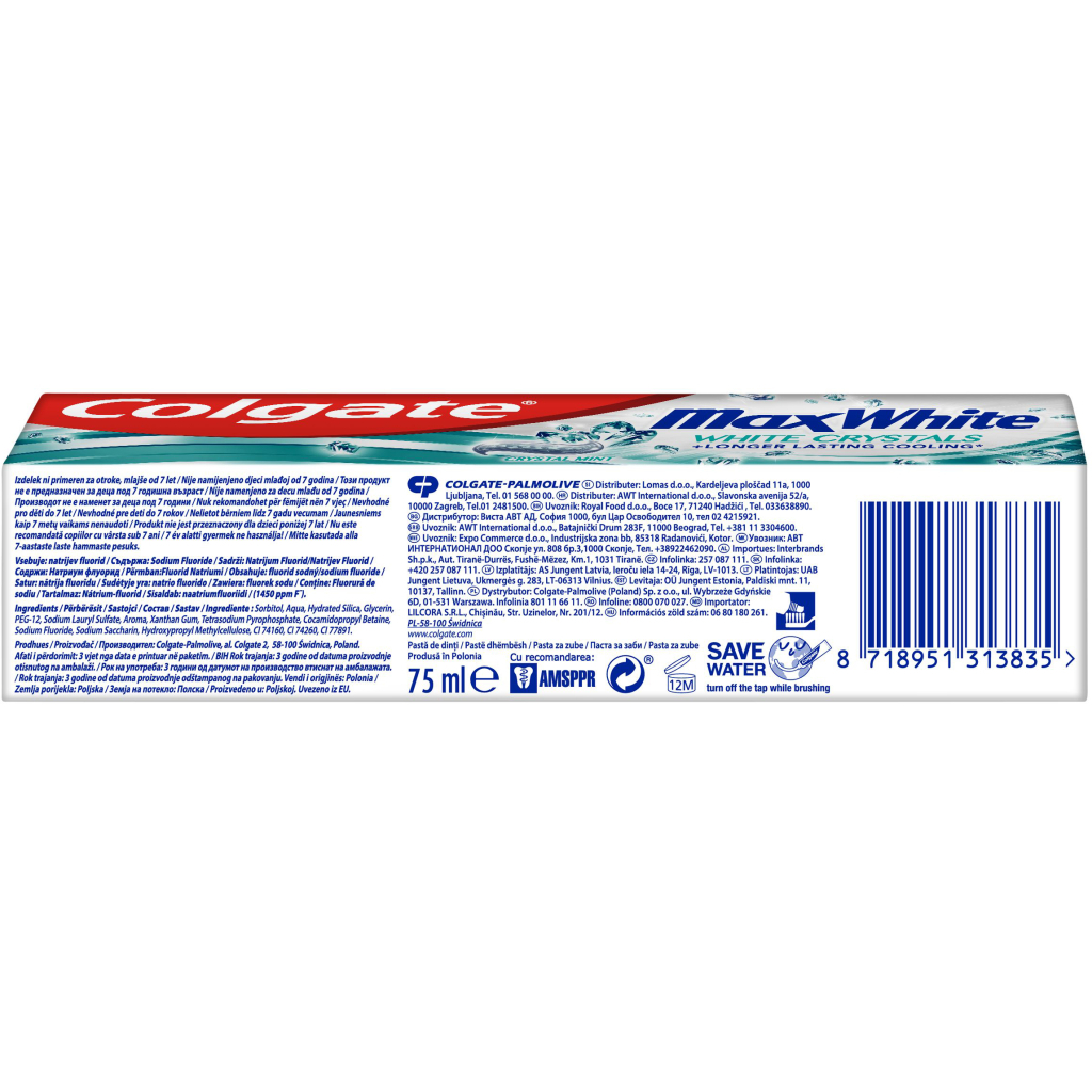 Зубна паста Colgate Макс Блиск Кришталева м'ята 75 мл (8718951313835) - изображение 4