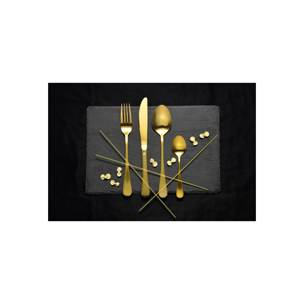 Набір столових приборів Bergner Munich gold matt 24 предмета (BG-5134-GD) - зображення 7