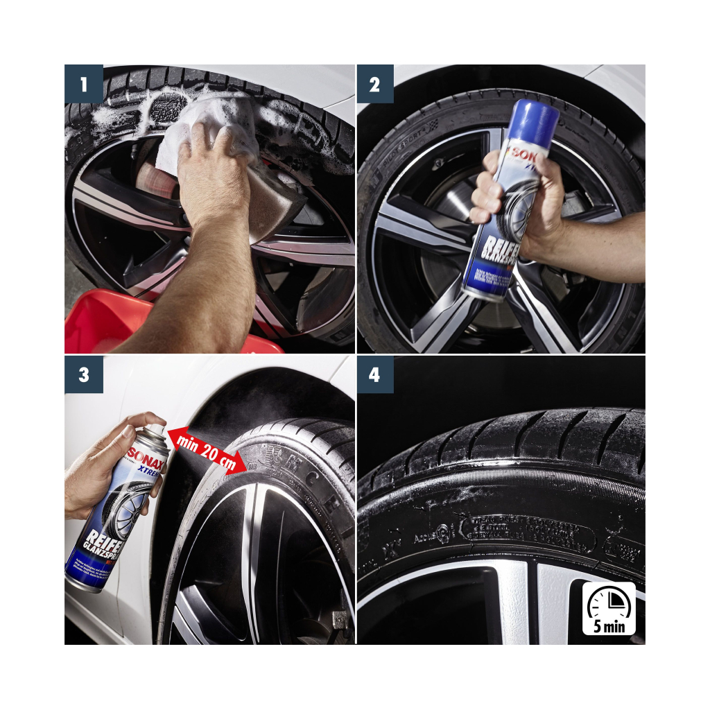 Автомобільний очисник Sonax шин глянцевий XTREME Reifenglanzspray Wet Look (235300) - изображение 6