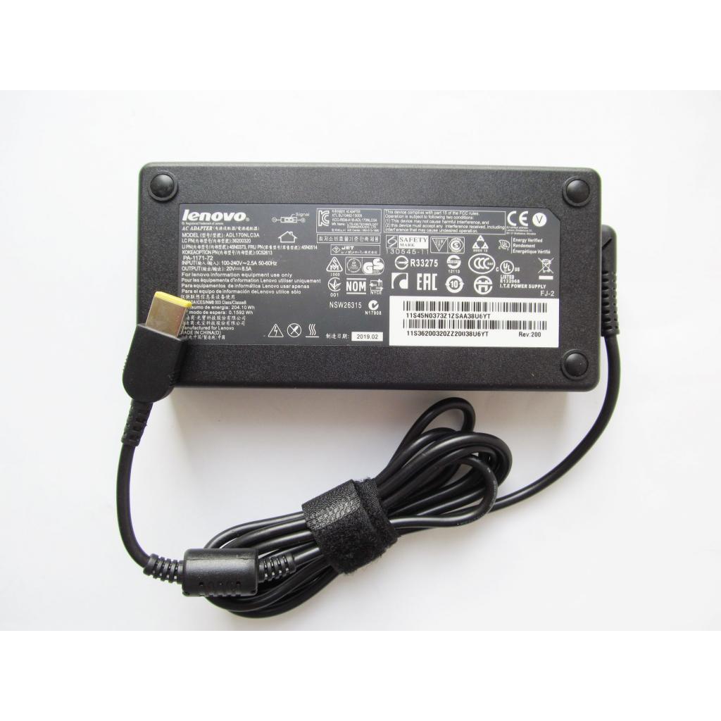 Блок живлення до ноутбуку Lenovo 170W 20V, 8.50A, Rectangular Connector (pin inside) Slim (A40274) - зображення 1