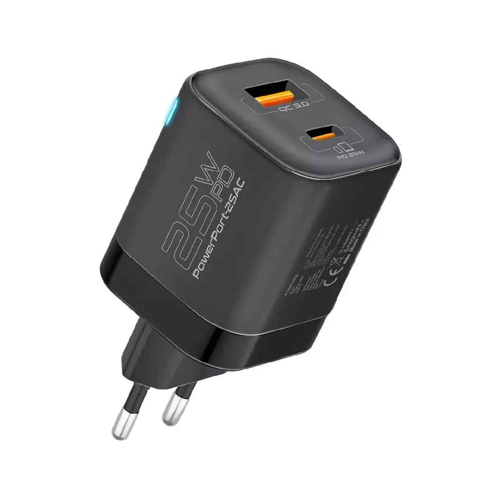 Зарядний пристрій Promate powerport-25ac.black - зображення 1