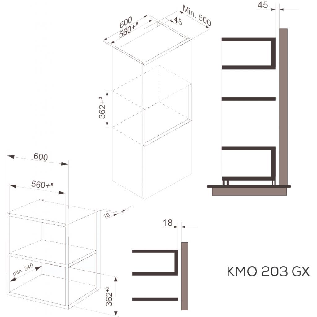 Мікрохвильова піч Kernau KMO 203 G X - зображення 2