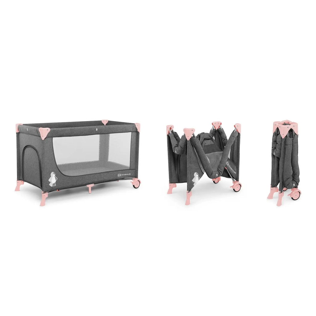 Ліжечко Kinderkraft манеж Joy Pink (5902533911257) - зображення 8