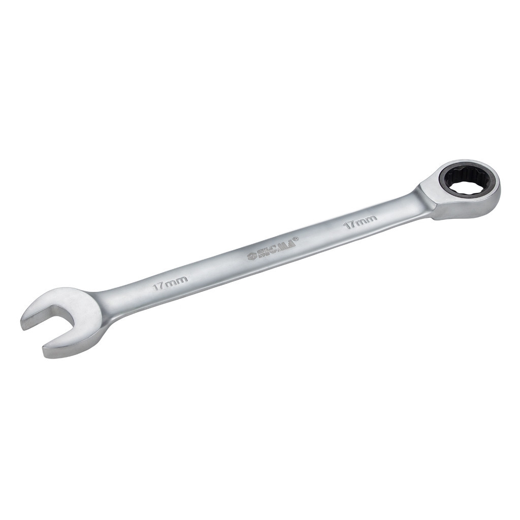 Ключ Sigma ріжково-накидний з тріскачкою 17мм CrV satine (6022171) - зображення 3