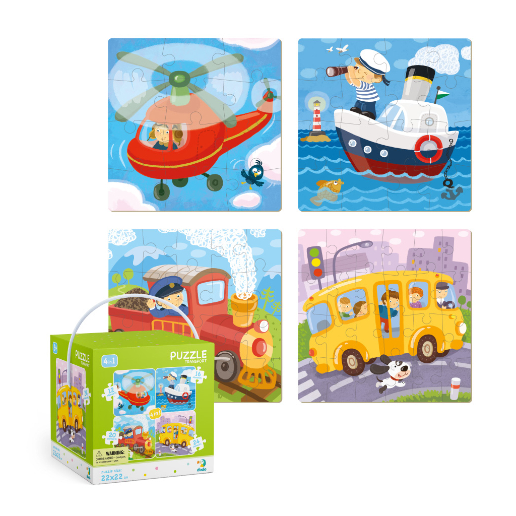 Пазл DoDo 4 в 1 Транспорт (300132) - picture 2