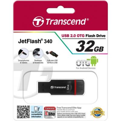 USB флеш накопичувач Transcend JetFlash 340 USB 2.0 On-The-Go (TS32GJF340) - зображення 7