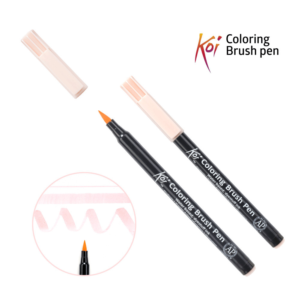 Художній маркер KOI Маркер-пензель акварельний Блідо-оранжевий, 7 (084511393004) - зображення 1