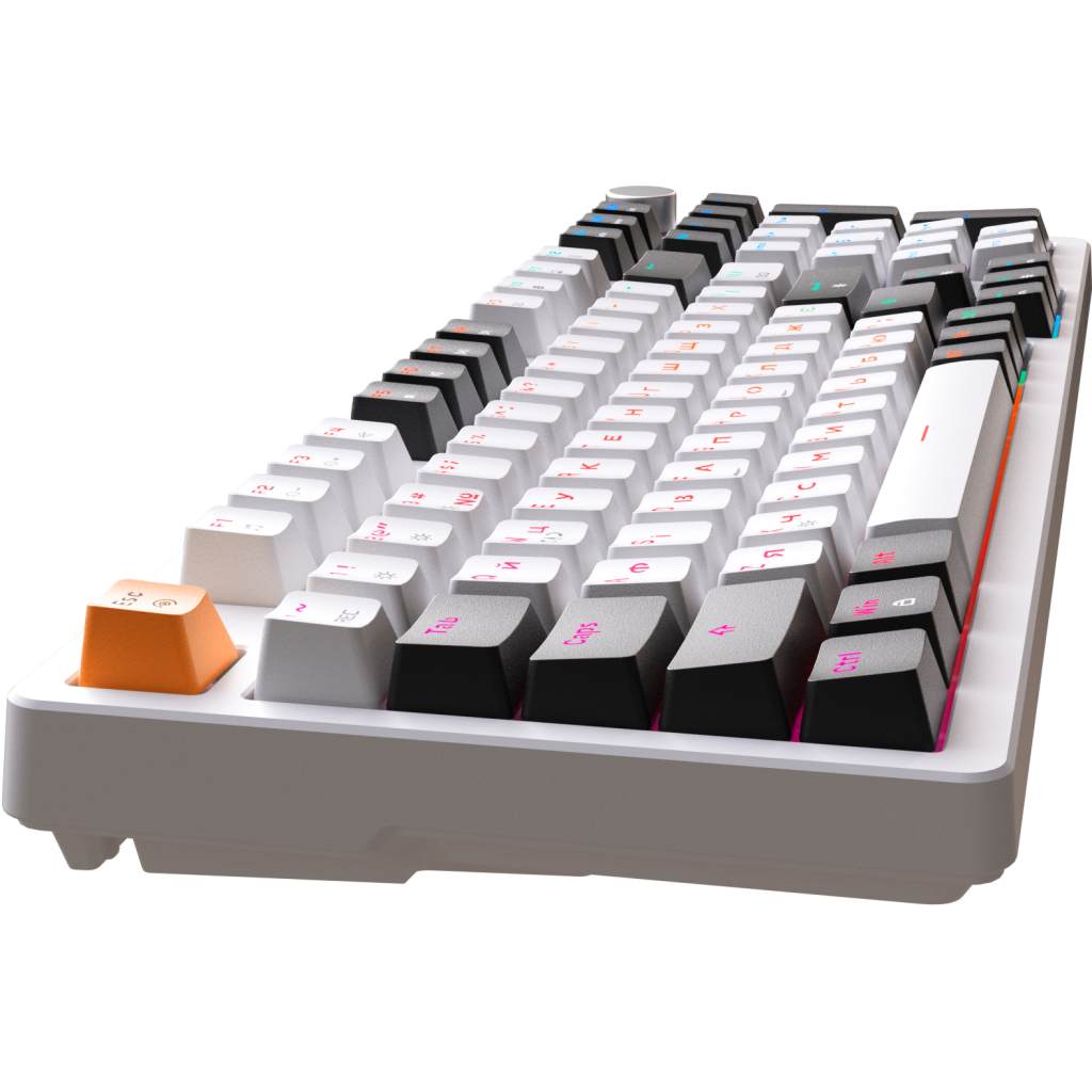 Клавіатура GamePro MK170W Hot-Swap Red Swich RGB USB UA White (MK170W) - изображение 5