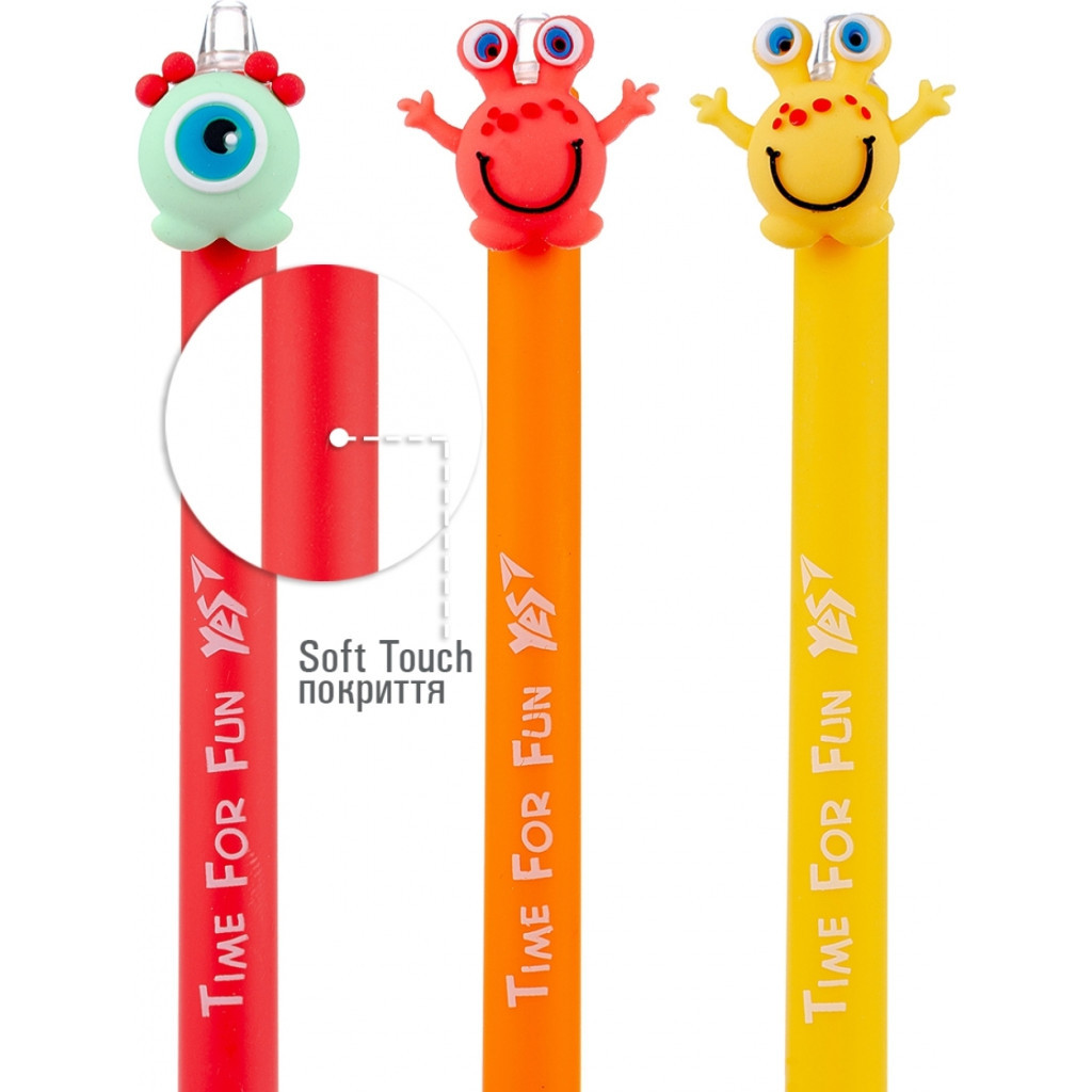 Ручка кулькова Yes Funny monsters автоматична 0,7 мм синя (412006) - зображення 4