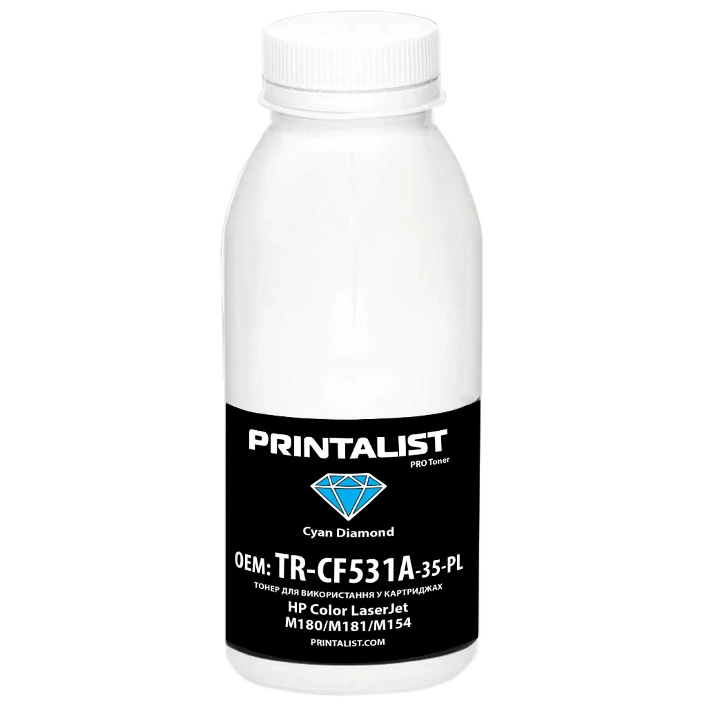 Тонер HP CLJ M180/M181/M154 35г Cyan Printalist (TR-CF531A-35-PL) - зображення 1