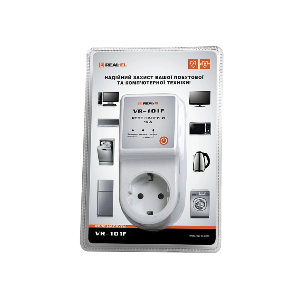 Реле напруги REAL-EL VR-101F, white (EL122300009) - picture 8