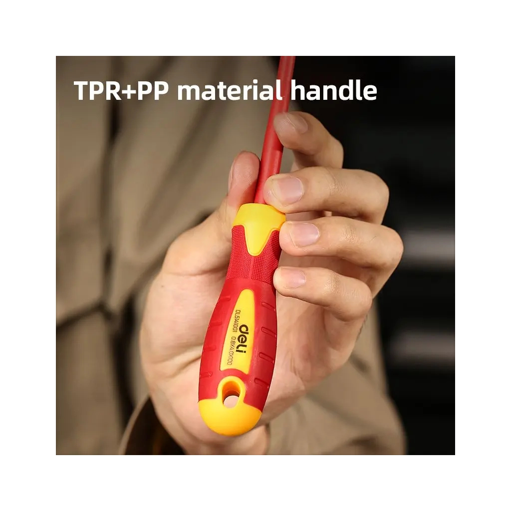 Викрутка Deli ізольована шлiцьова 4,0 x 100 мм (EDL5141001) - зображення 4