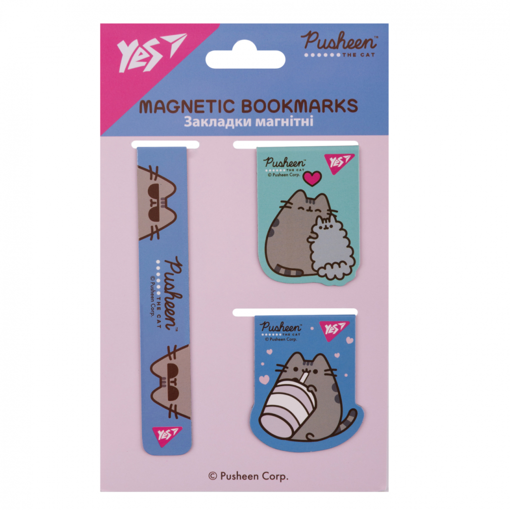Закладки для книг Yes магнітні Pusheen 3 шт (708348) - зображення 2