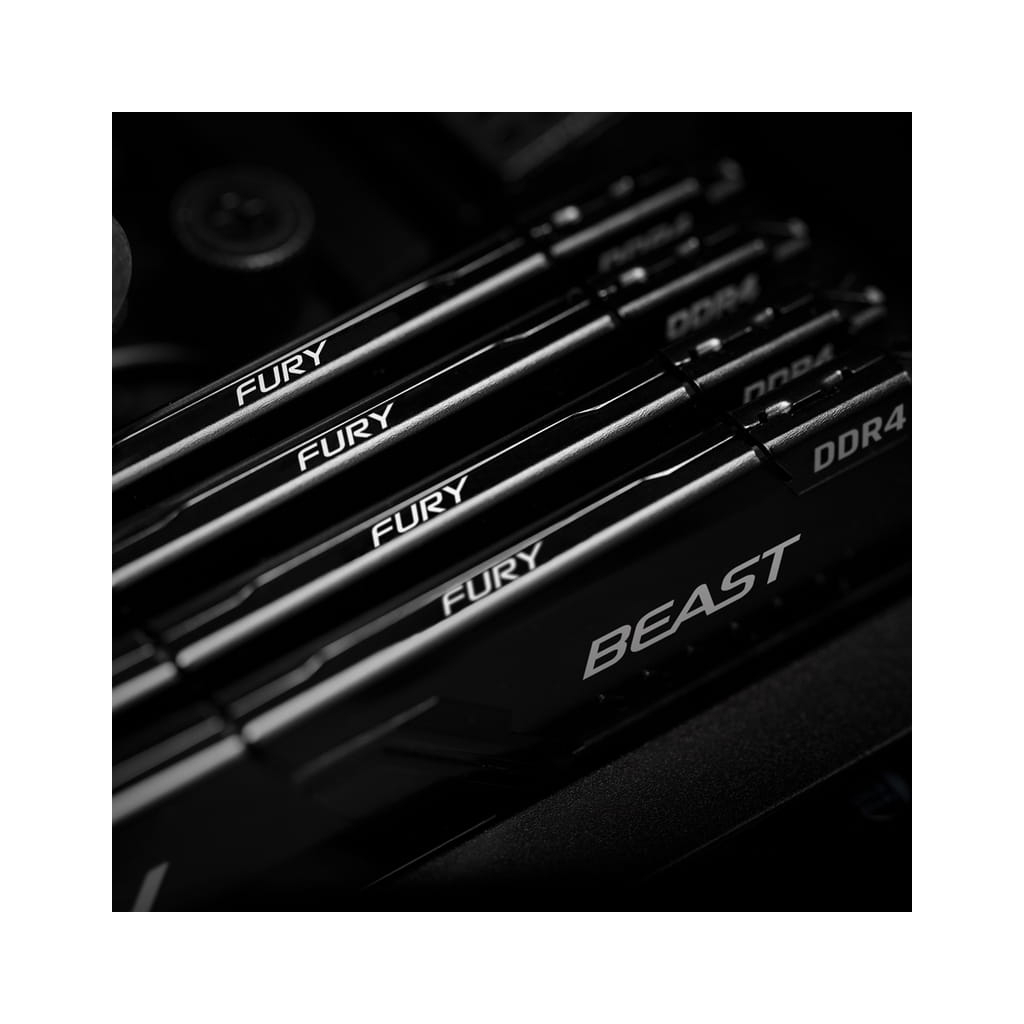 Модуль пам'яті для комп'ютера DDR4 128GB (4x32GB) 3200 MHz Fury Beast Black Kingston Fury (ex.HyperX) (KF432C16BBK4/128) - зображення 4