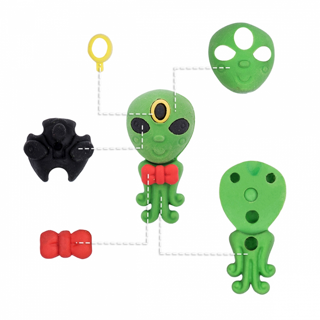 Гумка Yes Space, набір 5шт (560559) - изображение 4