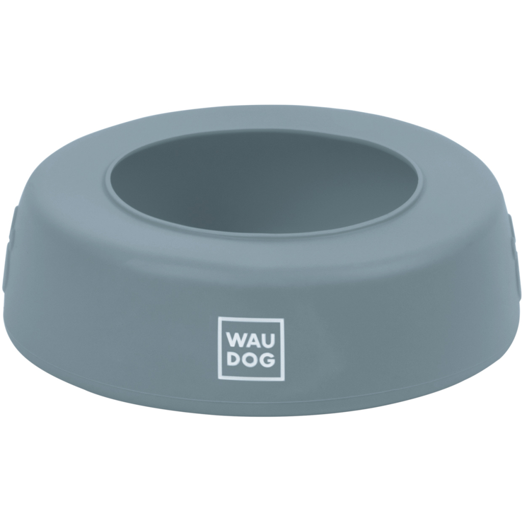 Посуд для собак WAUDOG Silicone Миска-непроливайка 1 л сіра (507911) - зображення 1