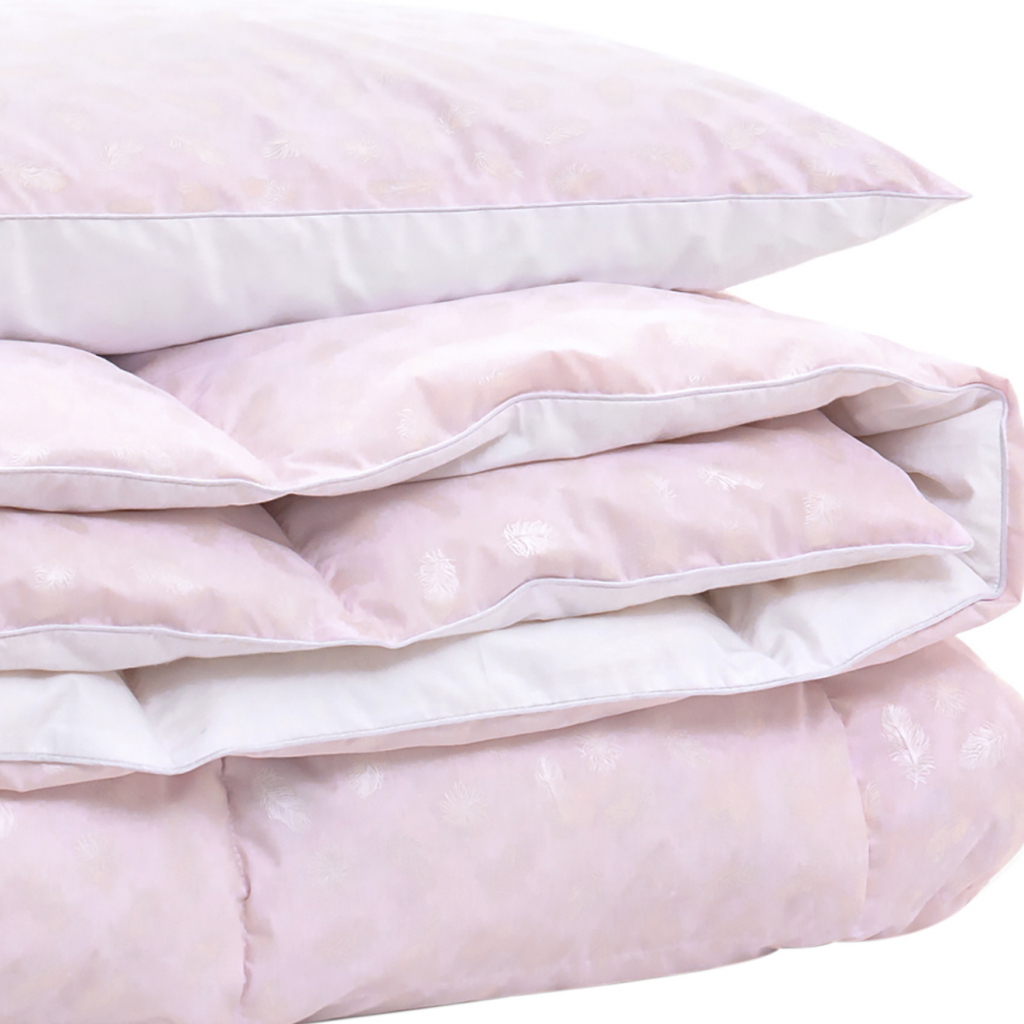 Ковдра MirSon Набір №2148 Bio-Pink Зима 50% пух 200х220 + подушка (2200003024777) - зображення 1