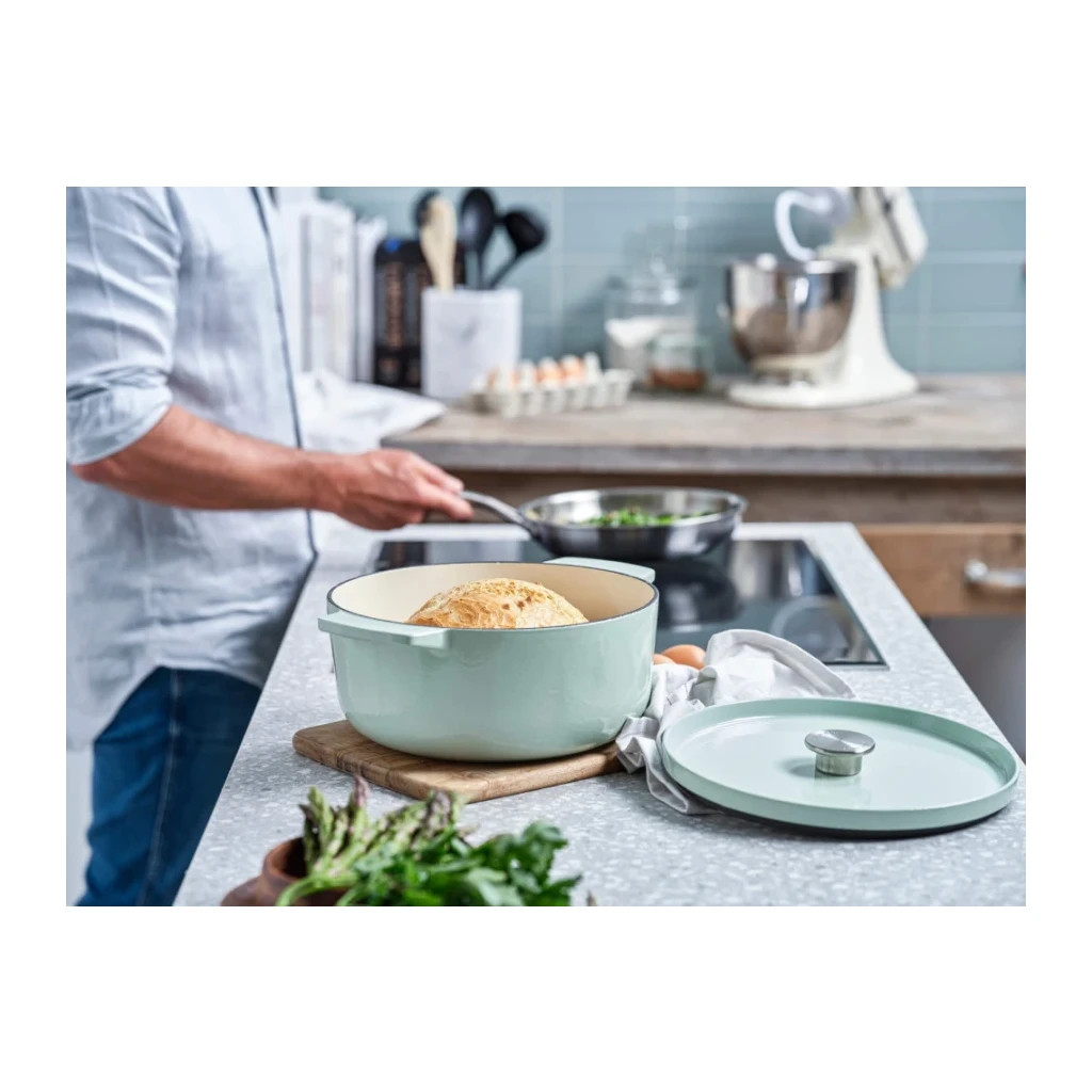 Каструля KitchenAid чавунна з кришкою 5,2 л Фісташкова (CC007434-001) - зображення 6