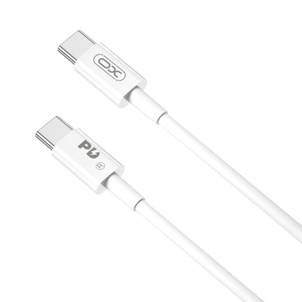 Дата кабель USB-C to USB-C 2.0m 100W white XO (CB-Q100-2CC) - зображення 1