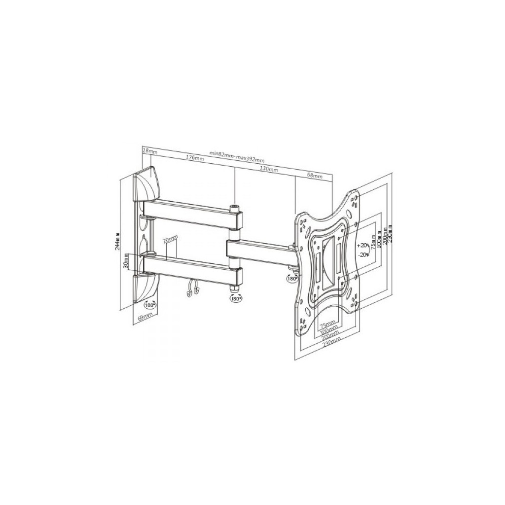 Кронштейн ITech LCD53B WHITE - зображення 9