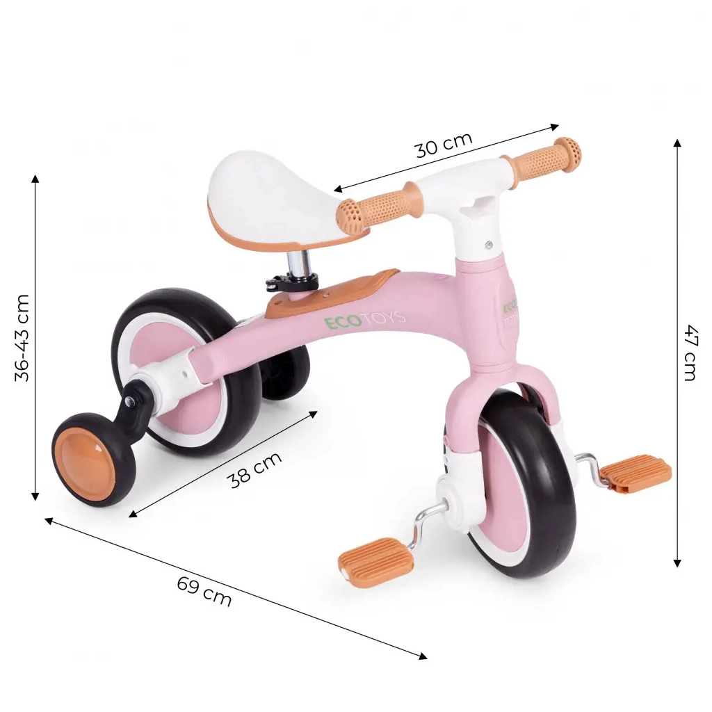 Біговел Ecotoys Велосипед 3 в 1 Freedom Pink (LC-V1359 PINK) - изображение 8