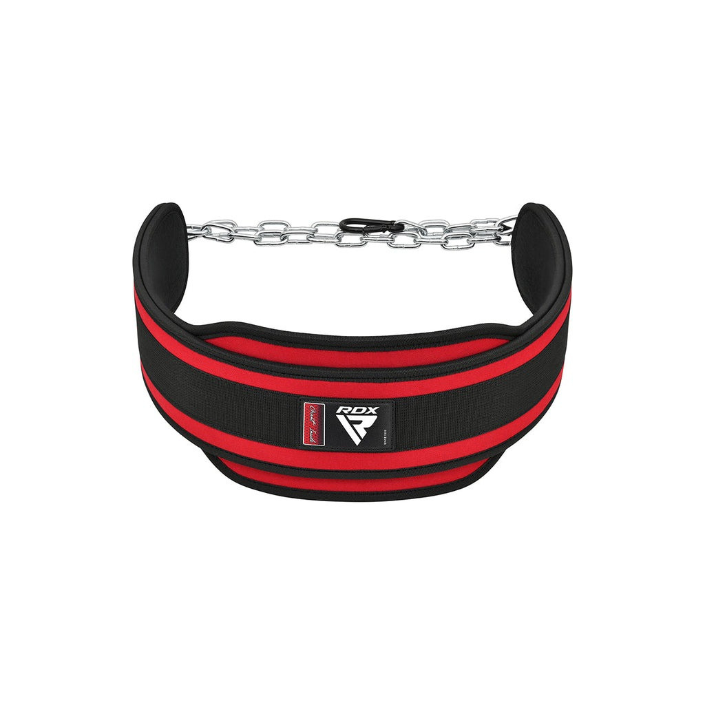 Обважнювач RDX Пояс з ланцюгом T7 Pro Dipping Belt 2 Layer Red (WDB-T7R) - зображення 1