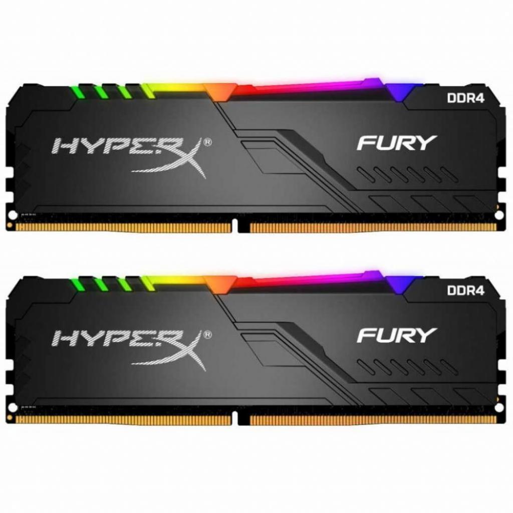 Модуль пам'яті для комп'ютера DDR4 16GB (2x8GB) 3733 MHz HyperX Fury RGB Kingston Fury (ex.HyperX) (HX437C19FB3AK2/16) - зображення 1