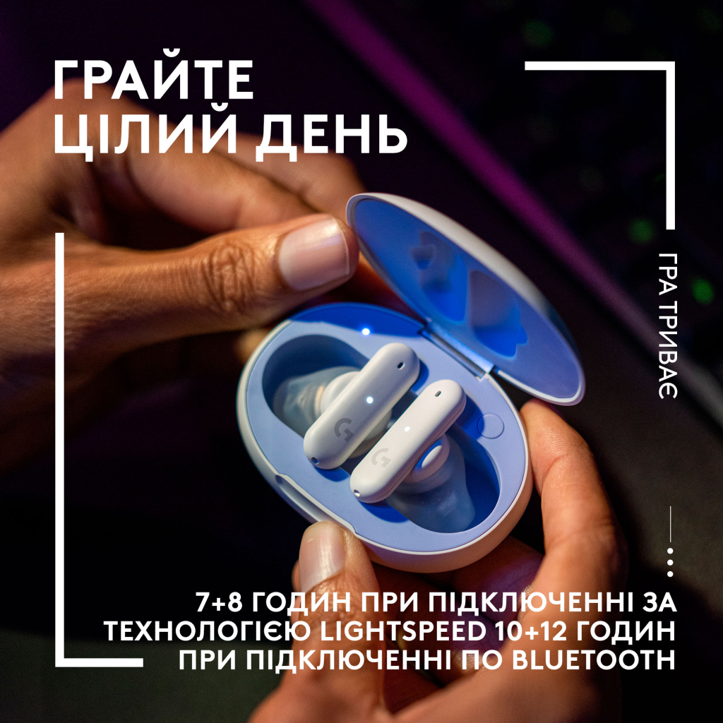 Навушники Logitech FITS True Wireless Gaming Earbuds Black (985-001182) - зображення 4