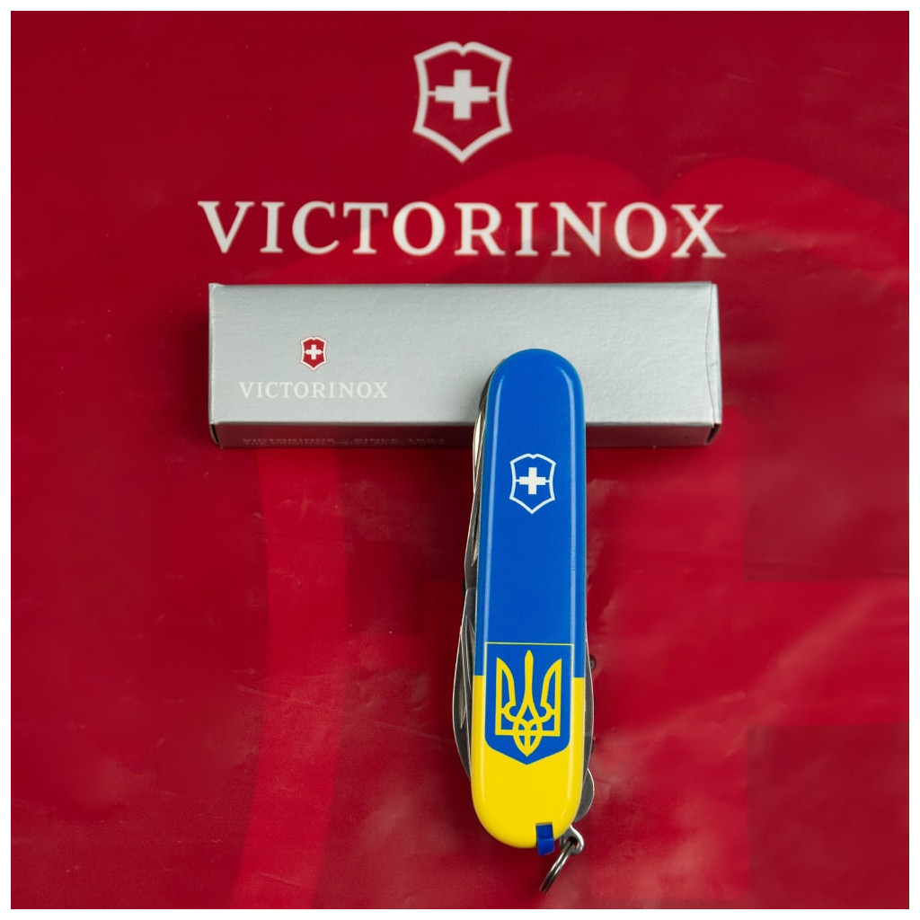 Ніж Victorinox Huntsman Ukraine 91 мм Герб на прапорі вертикальний (1.3713.7_T3030p) - зображення 12