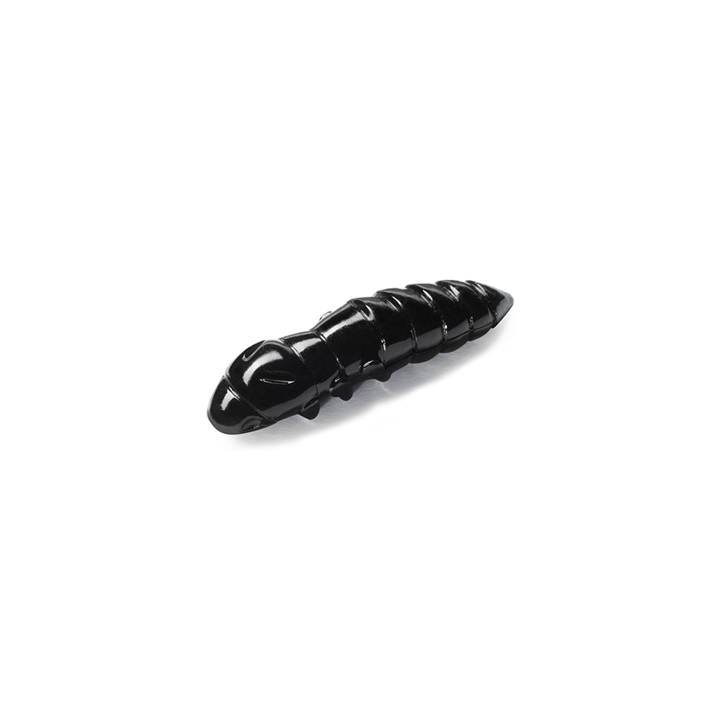 Силікон рибальський FishUP Pupa 0.9" 101 - Black, cheese taste (12шт/уп) (1864.03.50) - зображення 1