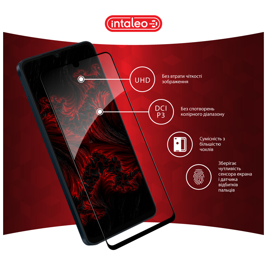 Скло захисне Intaleo Full Glue Samsung A06 Black (1283126598708) - зображення 4
