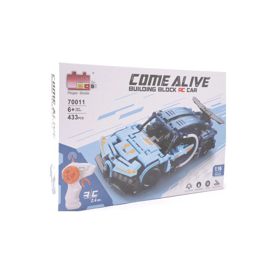 Конструктор Come Alive Машинка на радіокеруванні Building Block RC Car синя 433 детали (3858894676118) - зображення 2
