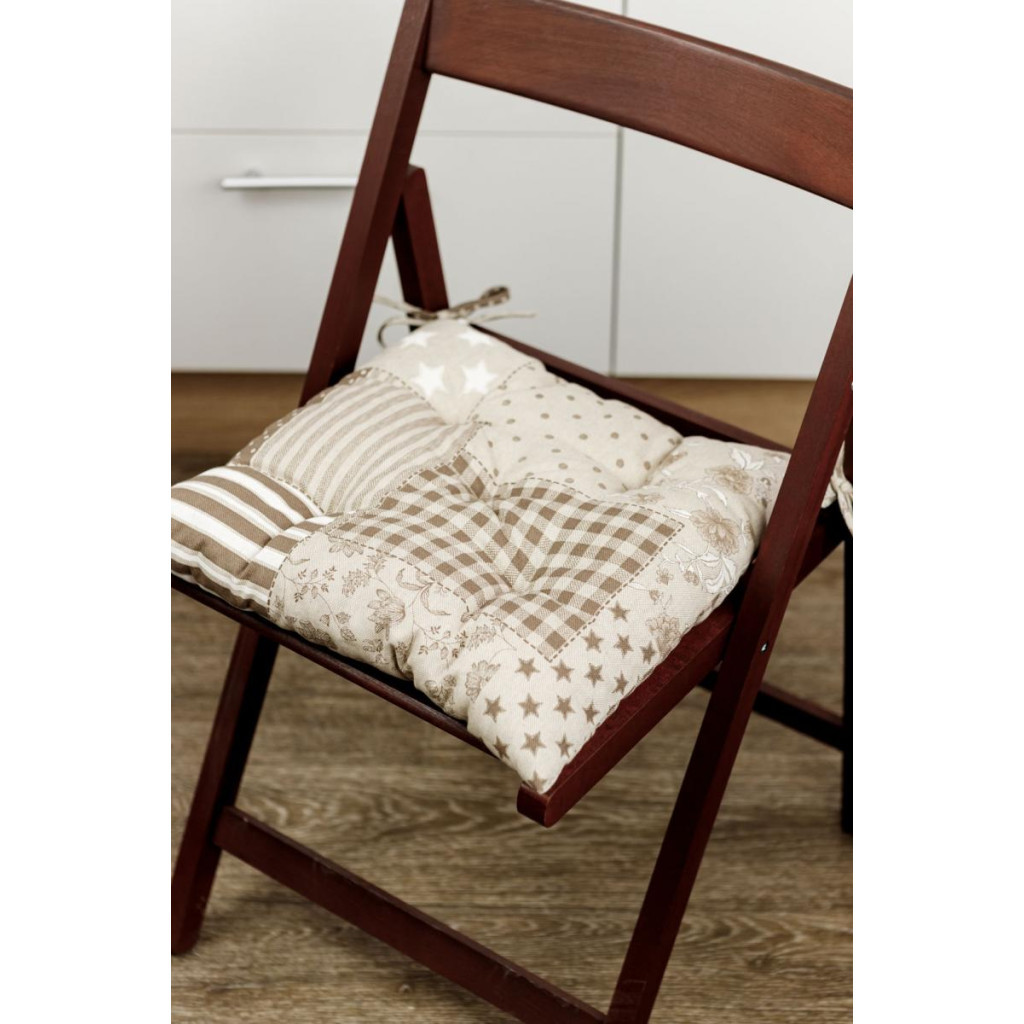 Подушка на стілець Прованс Печворк беж Господиня 40х40 см (4823093451162) - зображення 5