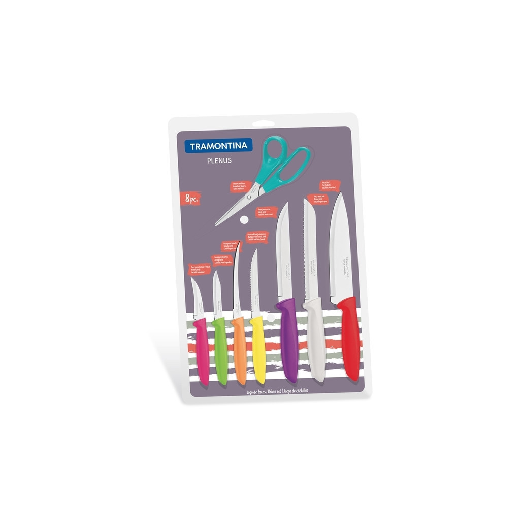 Набір ножів Tramontina Plenus 8 предметов (7 ножей + ножницы) (23498/917) - зображення 1